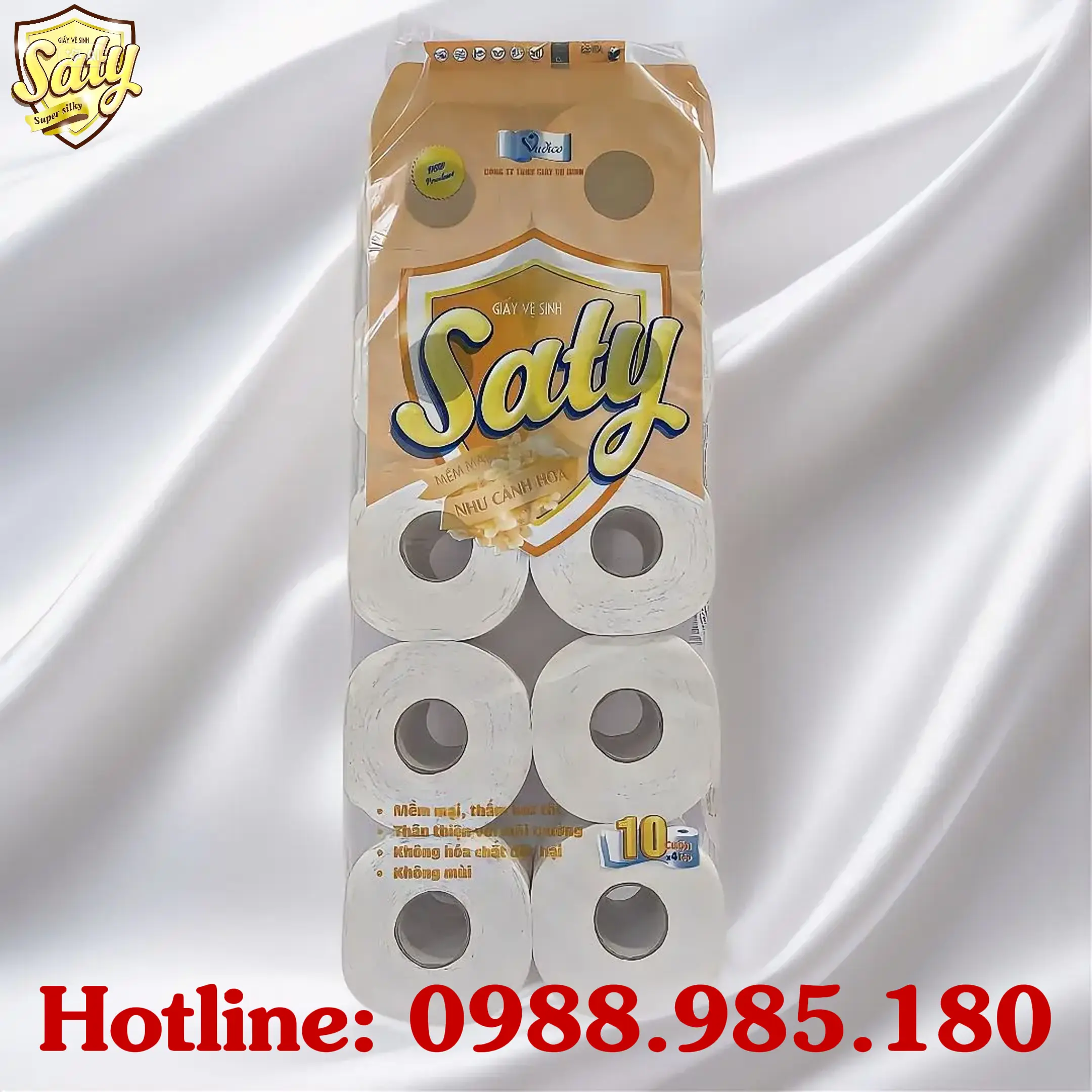 Giấy SATY Cam Cá 10 cuộn