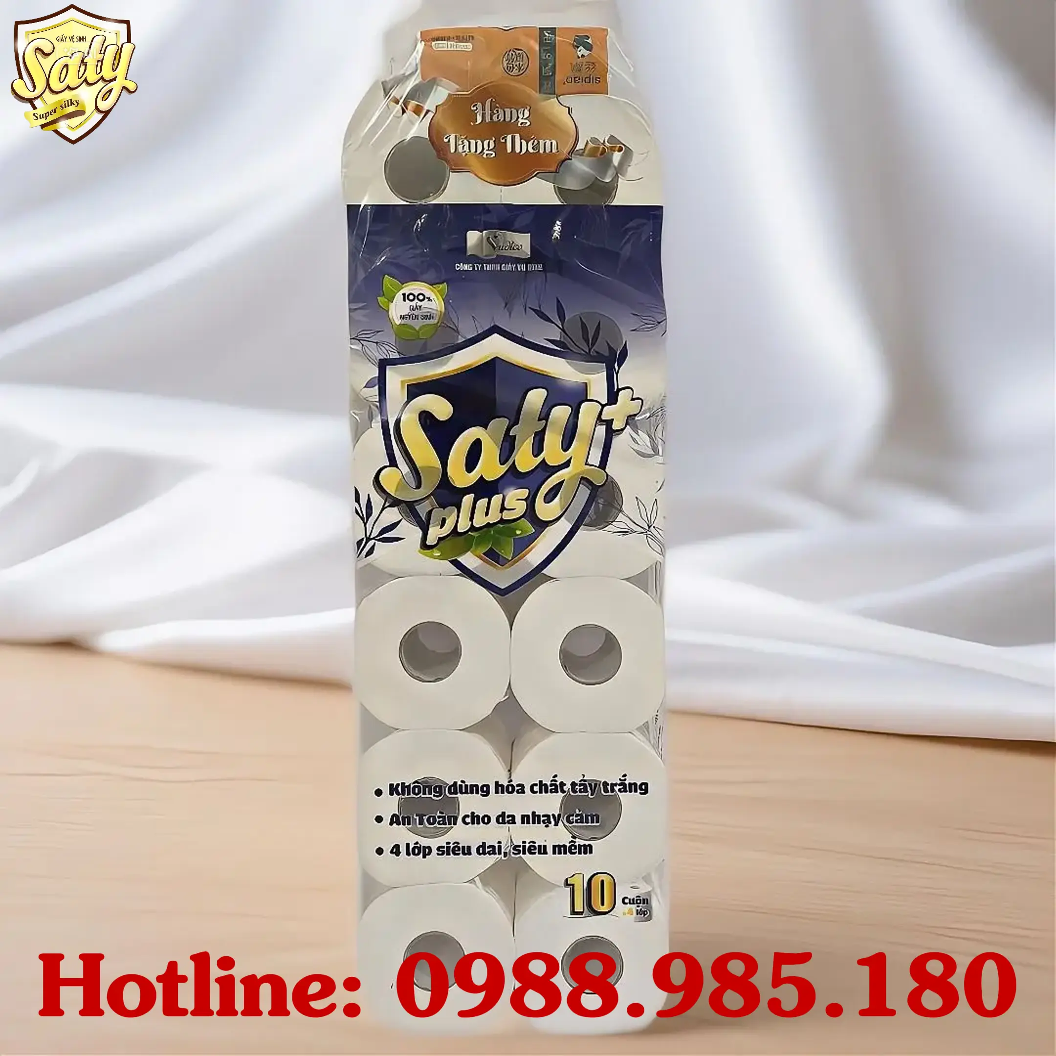 Giấy SATY Plus không tẩy 12 cuộn